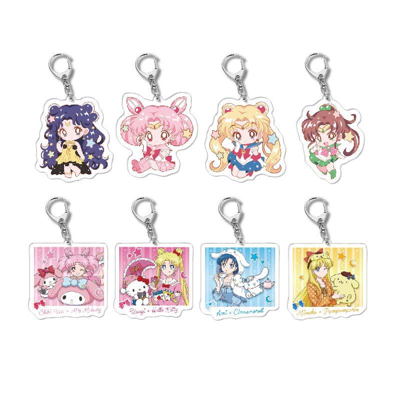 Custom Keychain Cute Cartoon Tsukino Usagi Metal Anime Sailormoon UV Printing Waterproof Bottle Custom Opener