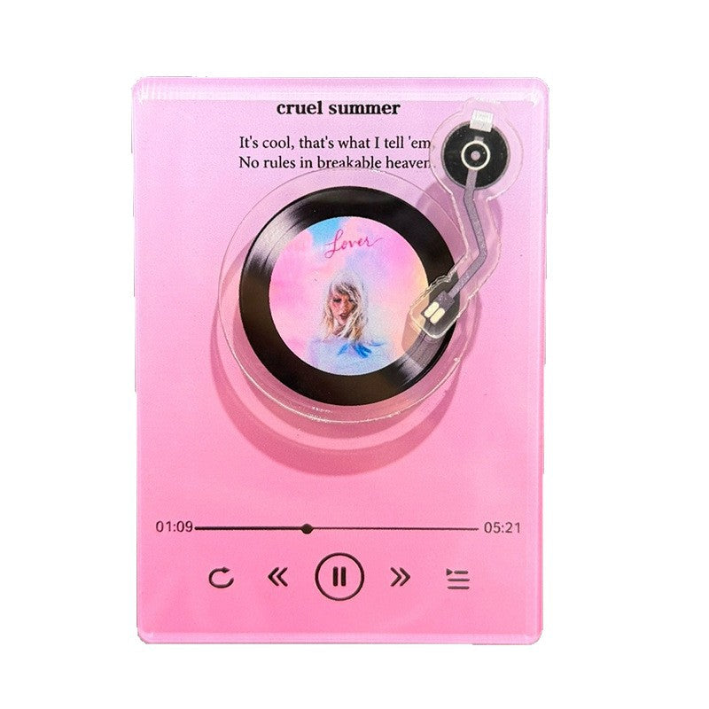 Custom NFC Acrylic Keychain Rotating Music Album Celebrity Concert Merch Bag Pendant Personalized