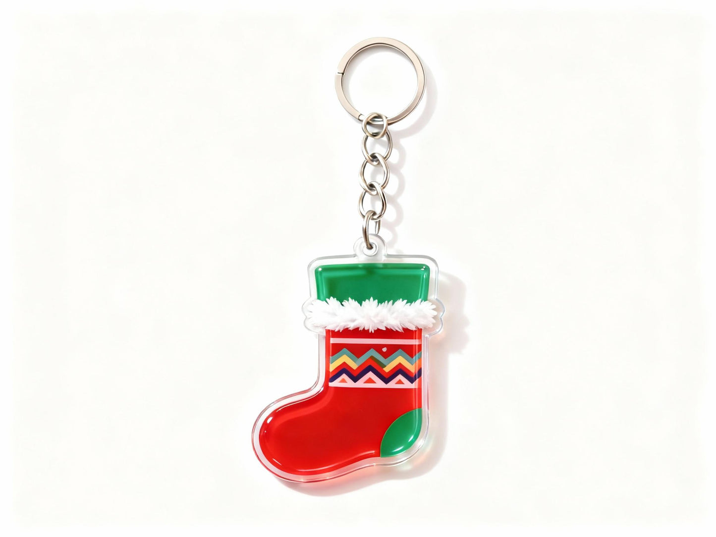 Yakelike Acrylic Christmas Stocking Keyring