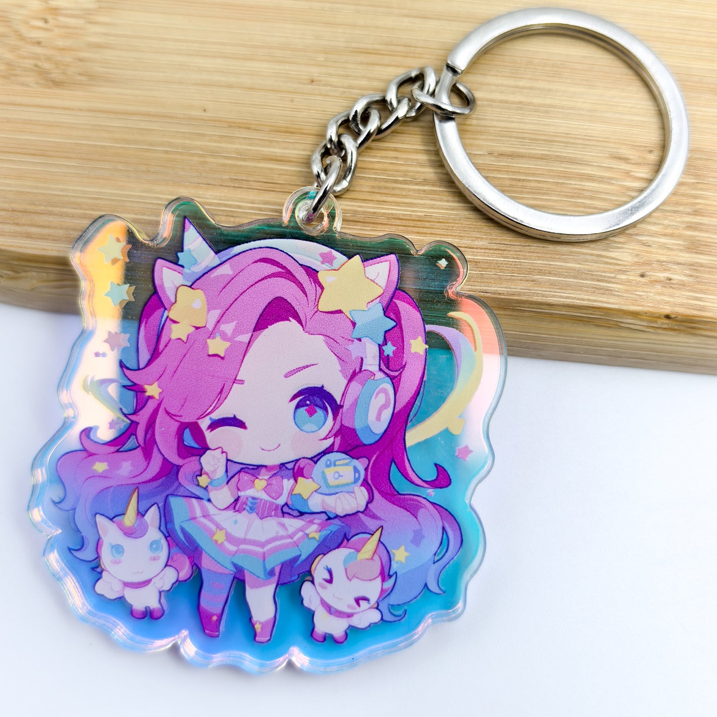 Custom Rainbow Acrylic Keychains/Charms