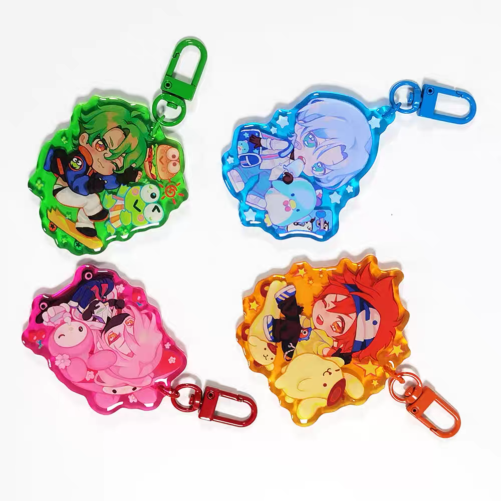 Custom Epoxy Holographic Acrylic Keychains/Charms