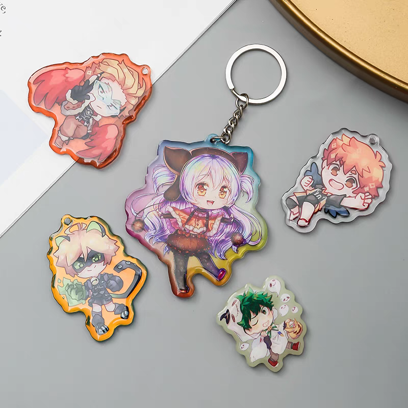 Custom Epoxy Holographic Acrylic Keychains/Charms