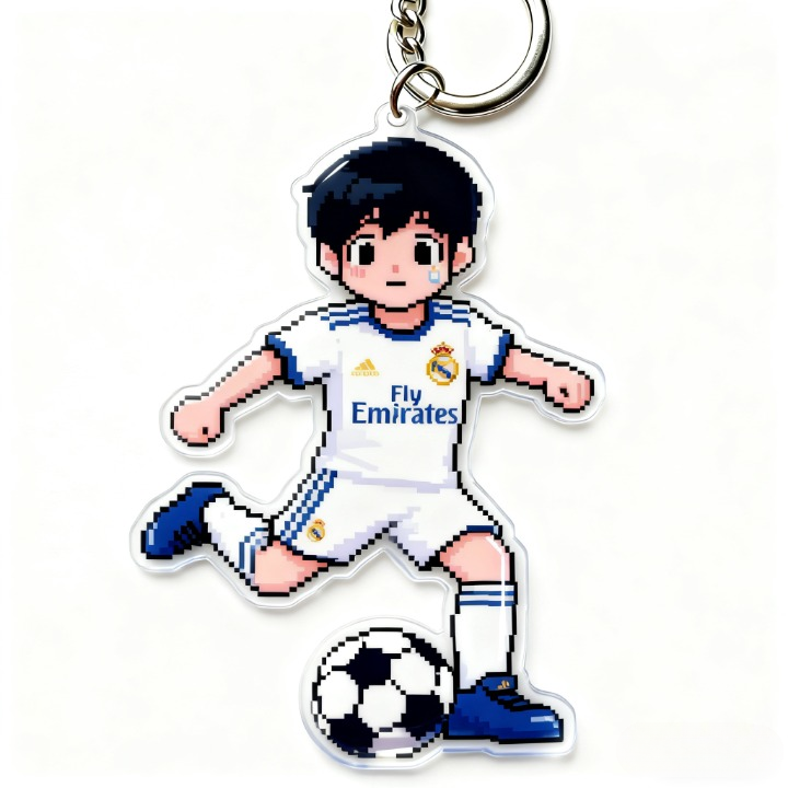 Yakelike Custom Cartoon Football Star Keyring