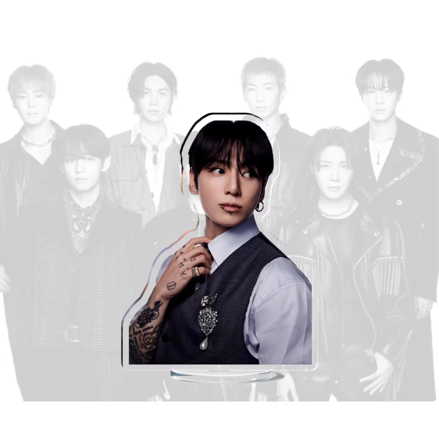 Custom Keychain Bangtan Boys JK V JIMIN New Album Comeback Double-Sided Standee Desktop Ornament