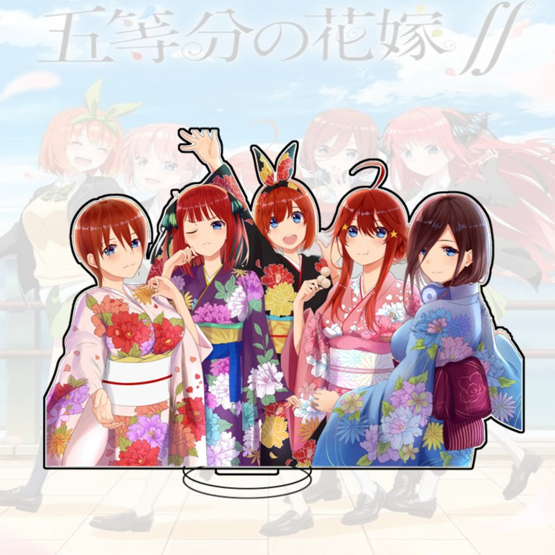 Quintessential Quintuplets Acrylic Stand Miku Ichika Yotsuba Itsuki Heart Anime Figure Desk Decor Gift