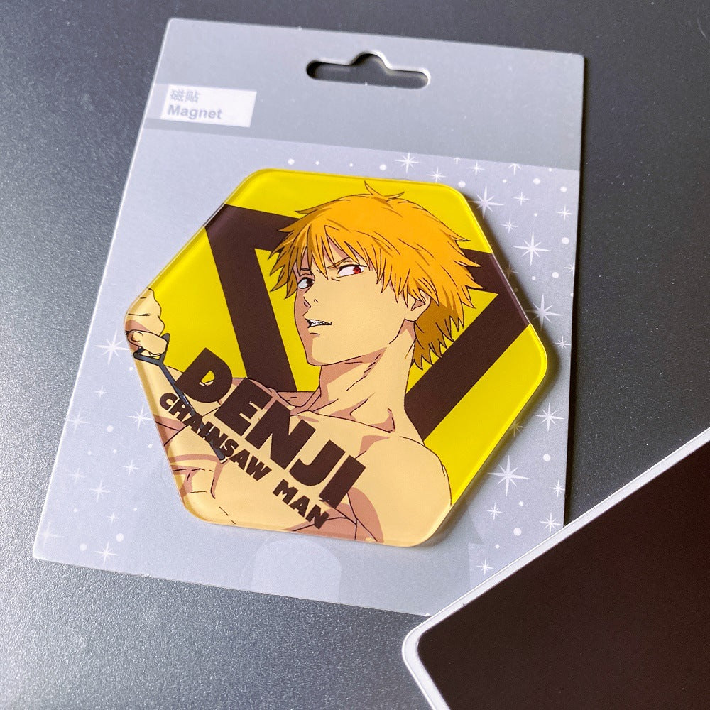 Anime Style Acrylic Fridge Magnet Set Creative Cartoon Magnetic Kitchen Decor Gift