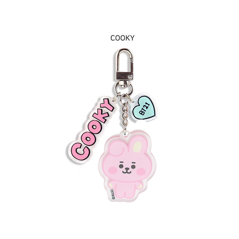 Kpop Idol Custom BTS Acrylic Keychain Cartoon Idol Style Charm Pendant for Gifts Souvenirs Fans
