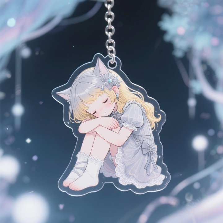 Customised Acrylic Cute Cartoon Keyring