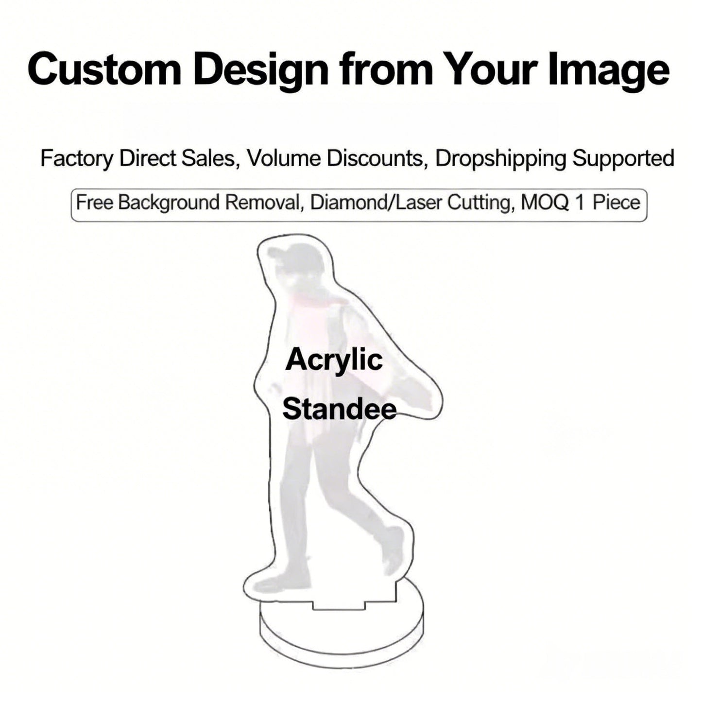 Custom Acrylic Standee Personalized Anime Character Idol Photo Desk Decor, Double-Sided Display (Bulk Available)