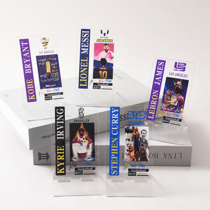 Custom Acrylic Phone Stand – World Cup Soccer Player Desk Holder, Durable Clear Kickstand for iPhone & Android