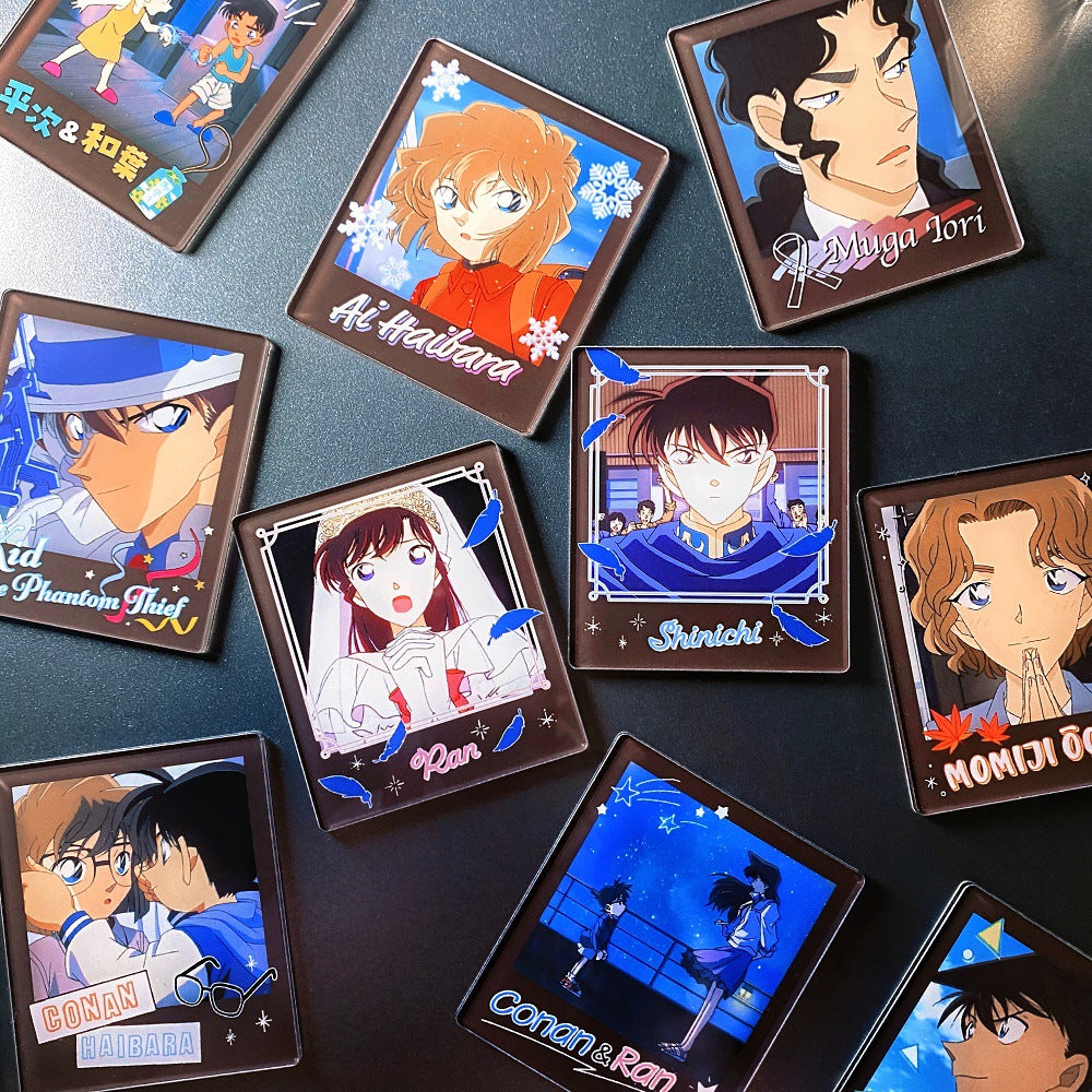 Anime Style Acrylic Photo Frame Fridge Magnets  Polaroid-Inspired Magnetic Refrigerator Decor