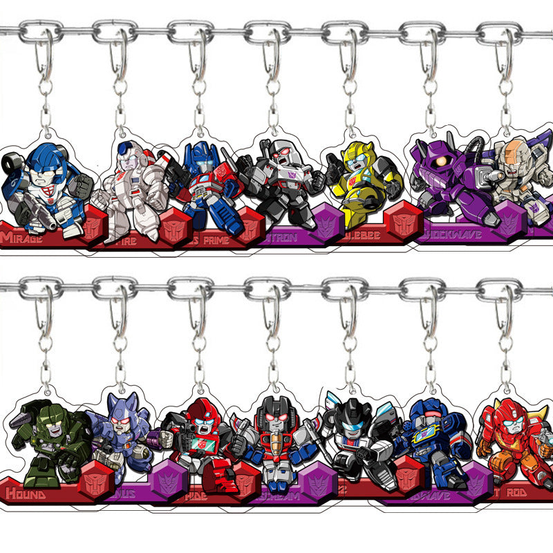 Robot Anime Character Keychain – Cool Mecha Style Pendant for Bags, Car Accessories & Gifts Acrylic Keychain
