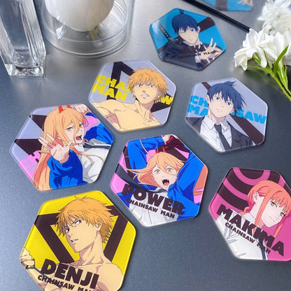 Anime Style Acrylic Fridge Magnet Set Creative Cartoon Magnetic Kitchen Decor Gift