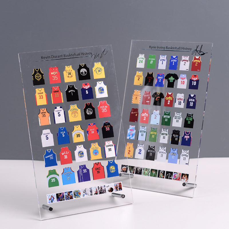 Acrylic Jersey Stand | Mini Sports Jersey Display for NBA & Football Fans | Desk Collectible Gift