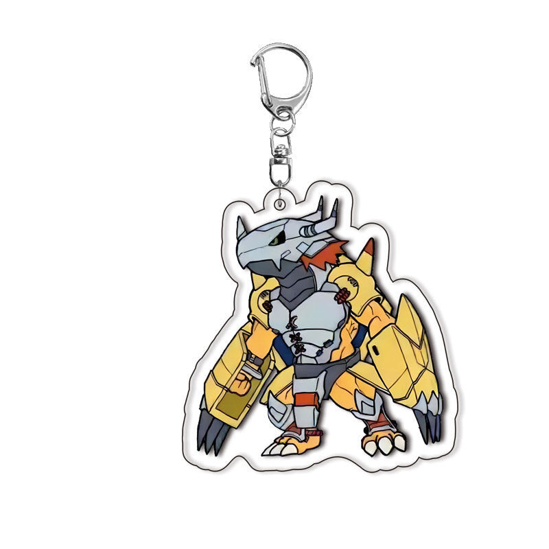 Digimon Keyring: Anime Merchandise, Backpack Charm, Double-Sided Acrylic Keyring