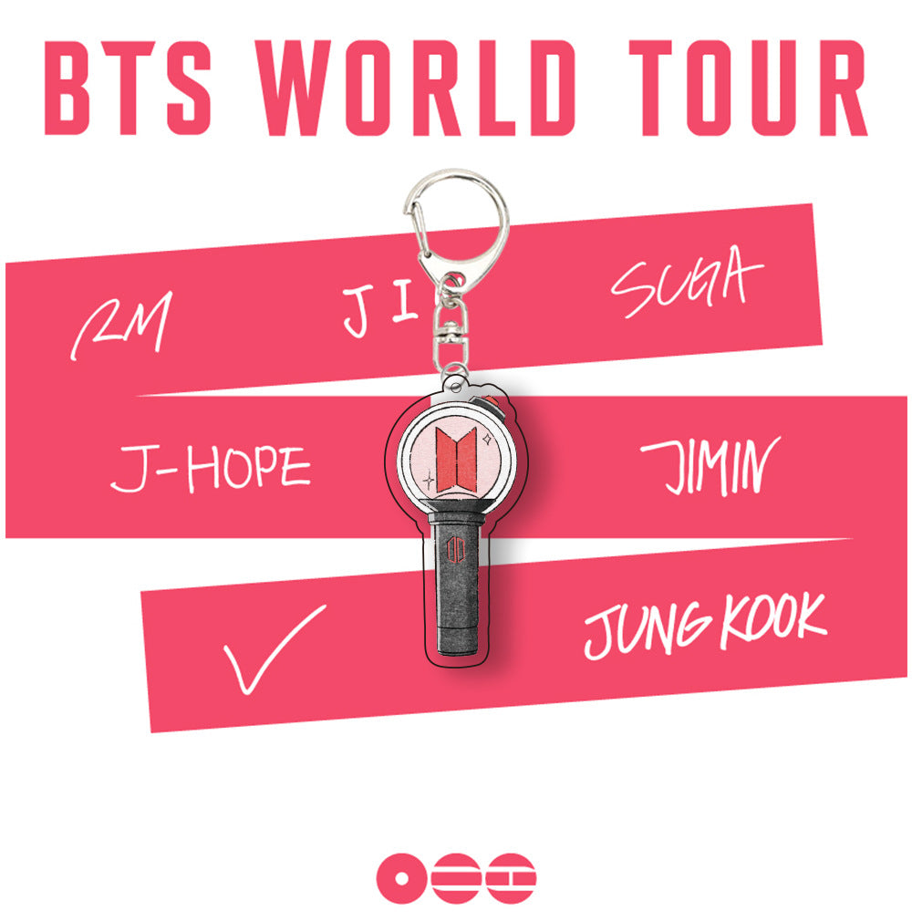 Kpop Merchandise New Bts Cartoon Acrylic Photocard Holder Keychain Gift for ARMY Custom Keychains
