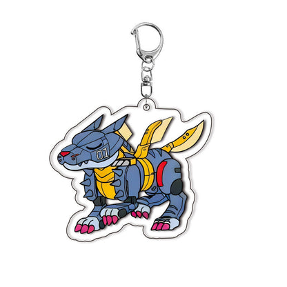 Digimon Keyring: Anime Merchandise, Backpack Charm, Double-Sided Acrylic Keyring