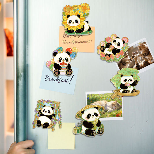 Custom Cute Panda Acrylic Fridge Magnets  Creative Animal Magnetic Refrigerator Decor