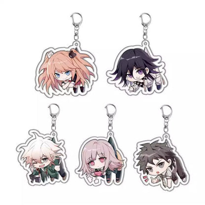Danganronpa Acrylic Keychain – Kokichi Oma, Chiaki Nanami, Junko Enoshima Anime Keyring Pendant