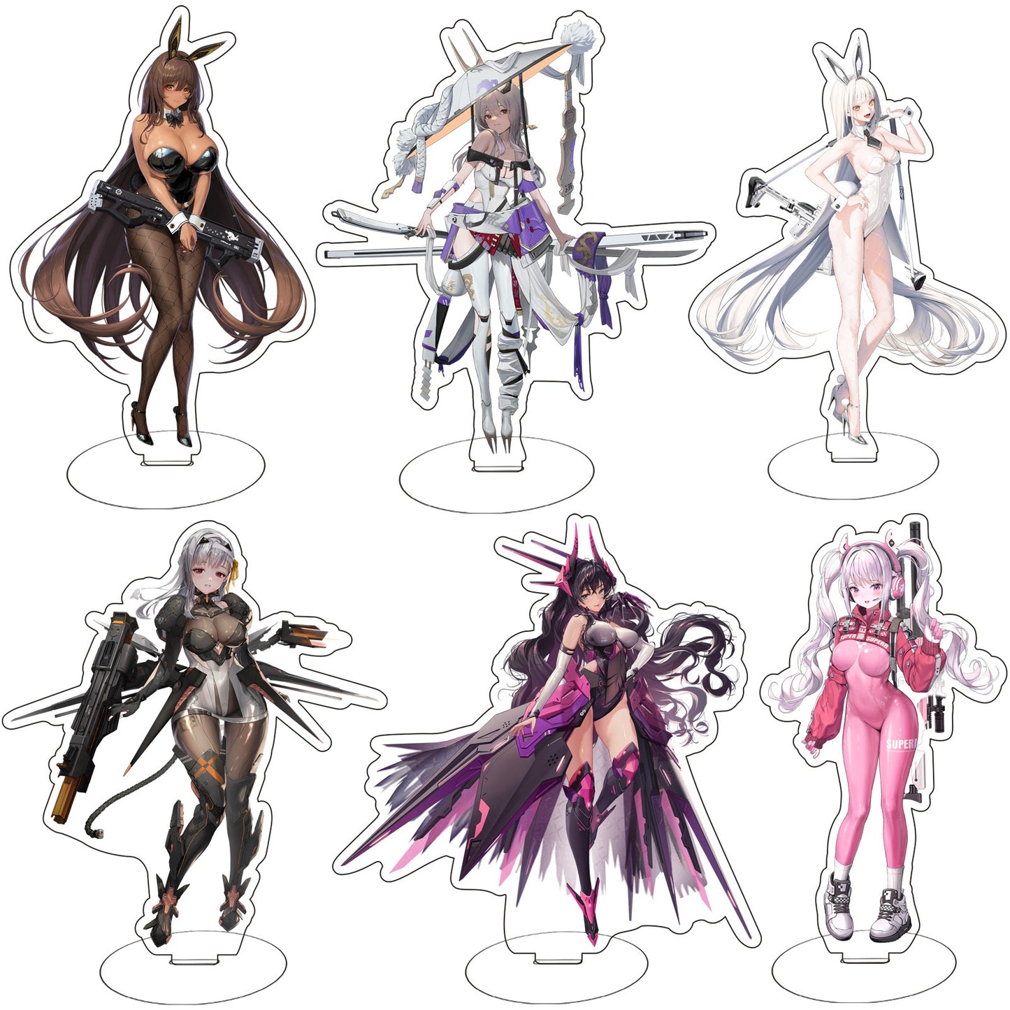 Anime Girl Standee Double-Sided Clear Display Figure Kawaii Character Desk Decor Collectible Gift Acrylic Standee