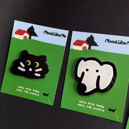 Custom Cute Cat  Dog Illustration Acrylic Fridge Magnets Creative Home Decor Gift