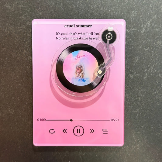 Custom NFC Acrylic Keychain Rotating Music Album Celebrity Concert Merch Bag Pendant Personalized
