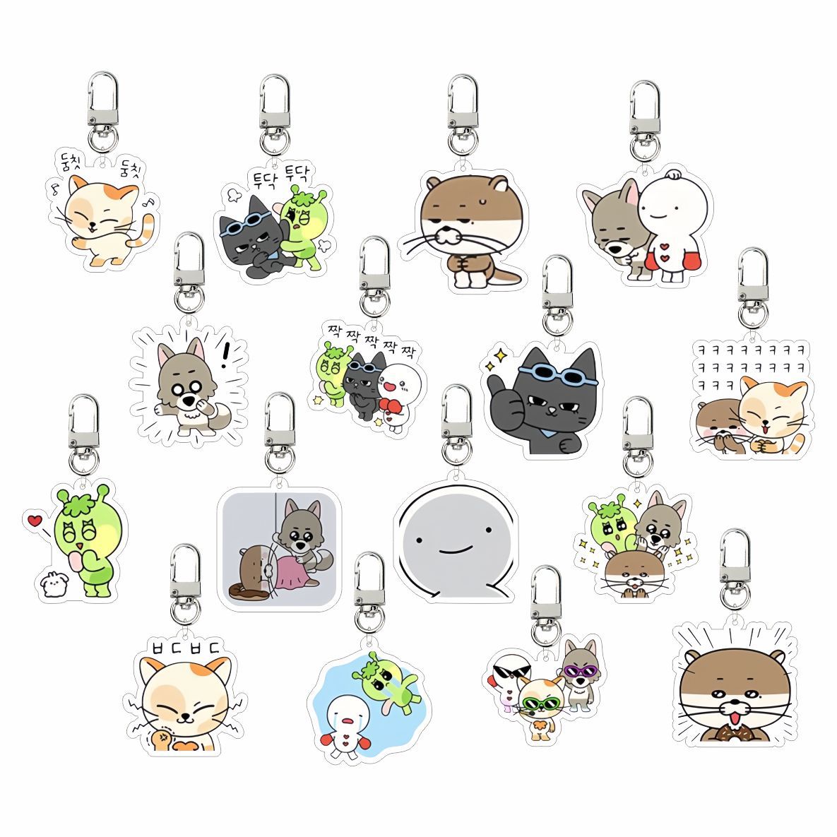 KPOP Idol BOYNEXTDOOR Cute Cartoon Digital Photo Acrylic Keychain UV Printing Waterproof Charm Pendant
