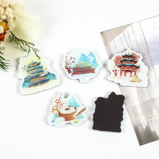 Custom Acrylic Fridge Magnet 3D Irregular Shape DIY Magnet for City Landmarks