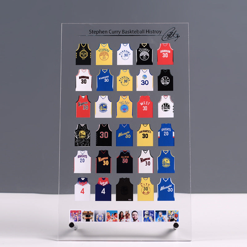 Acrylic Jersey Stand | Mini Sports Jersey Display for NBA & Football Fans | Desk Collectible Gift