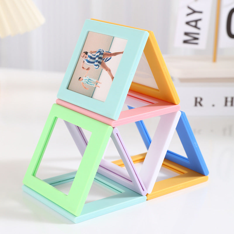 Custom Art Deco Shape Magnetic Sticker Plastic Refrigerator Magnet Mini for Instax Acrylic Picture Frame