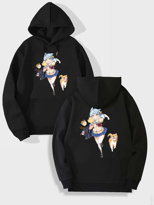 Custom cartoon hoodie with double-sided printing