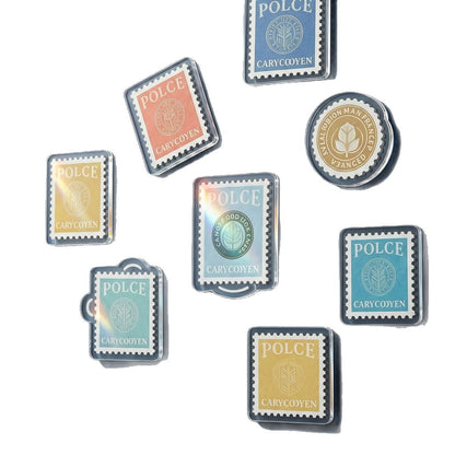 Custom Acrylic Stamp Style Fridge Magnet DIY Photo City Souvenir Creative Memorial Magnetic Sticker