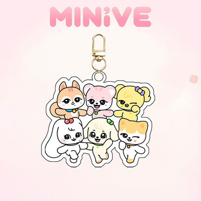 KPOP Idol Miniteen SKZ UV Printed Acrylic Keychain Custom Digital Photo Cartoon Charm Pendant Keyring