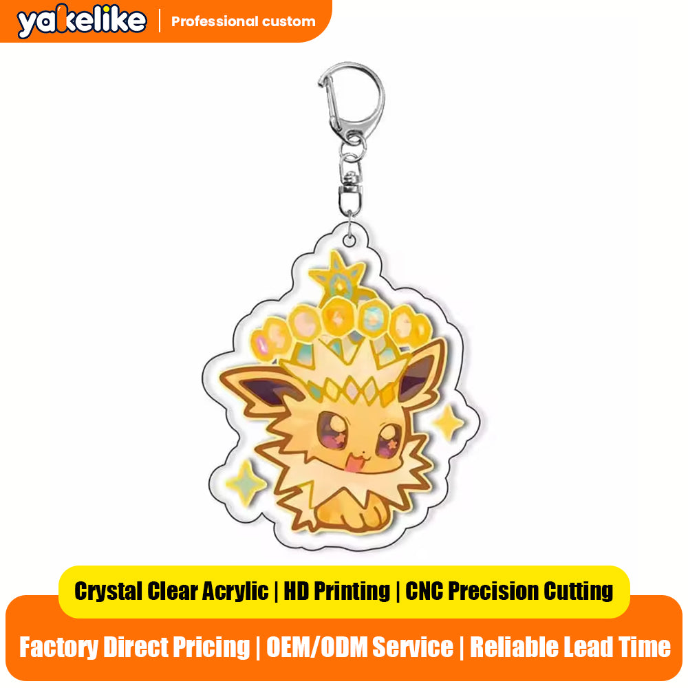 Cute Cartoon Animal Keychain Custom Anime Style Bag Charm Gift Pendant for Kids & Fans