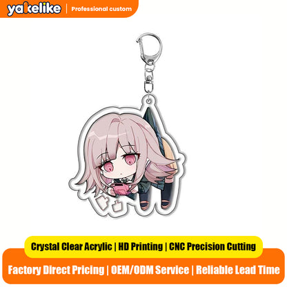Danganronpa Acrylic Keychain – Kokichi Oma, Chiaki Nanami, Junko Enoshima Anime Keyring Pendant
