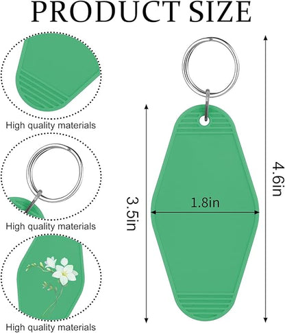 Hotel Keychains  Blank Key Rings 60 Colors  DIY Motel Keychains
