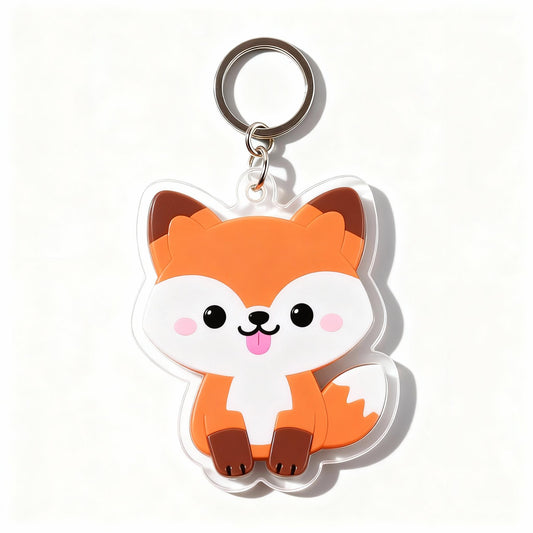 Yakelike Acrylic Fox Keychain / Cartoon Customisation