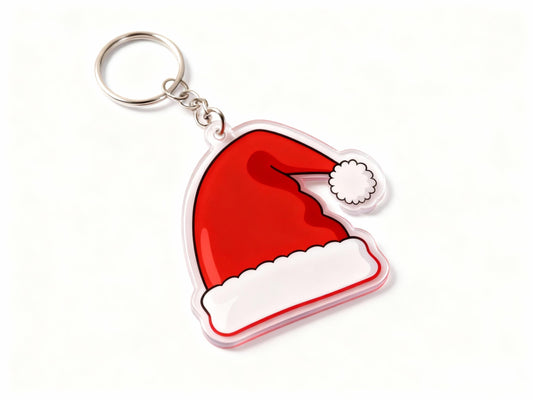 Yakelike Acrylic Christmas Hat Keyring