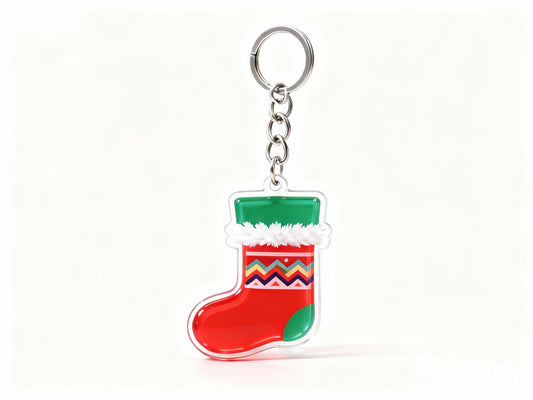 Yakelike Acrylic Christmas Stocking Keyring