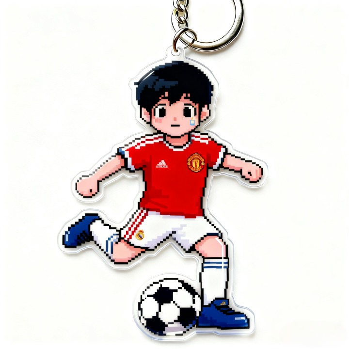 Yakelike Custom Cartoon Football Star Keyring