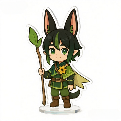 Customised acrylic cartoon character keyring