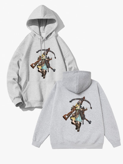 Custom cartoon hoodie with double-sided printing