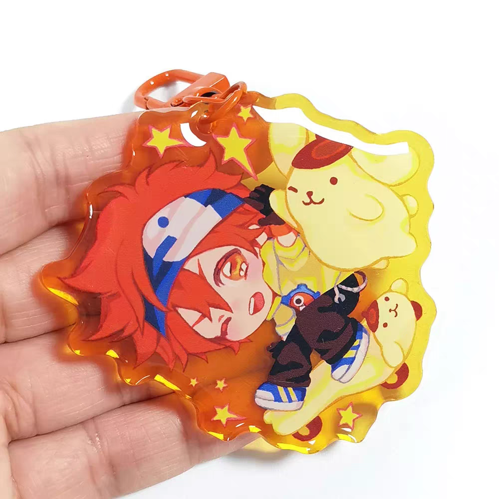 Custom Glitter Epoxy Holographic Acrylic Keychains/Charms