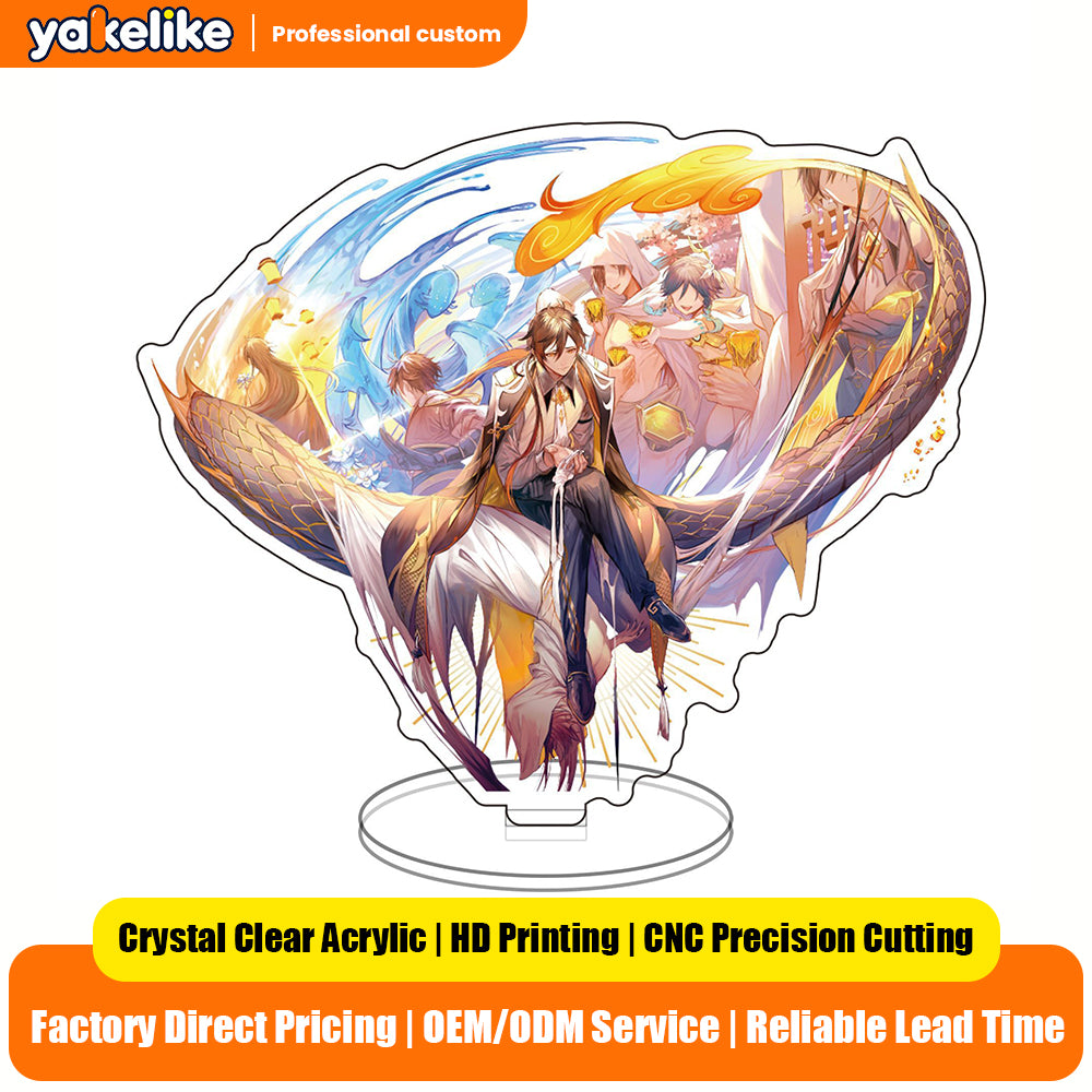 Genshin Impact Acrylic Stands: Hu Tao, Gan Yu, Keqing, Kley, Venti, Xingqiu, Diluc, Zhongli, Yanfei Figurines – Anime & Manga