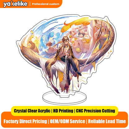 Genshin Impact Acrylic Stands: Hu Tao, Gan Yu, Keqing, Kley, Venti, Xingqiu, Diluc, Zhongli, Yanfei Figurines – Anime & Manga