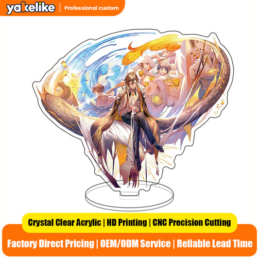 Genshin Impact Acrylic Stands: Hu Tao, Gan Yu, Keqing, Kley, Venti, Xingqiu, Diluc, Zhongli, Yanfei Figurines – Anime & Manga