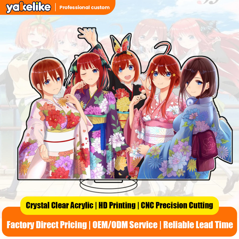 Quintessential Quintuplets Acrylic Stand Miku Ichika Yotsuba Itsuki Heart Anime Figure Desk Decor Gift