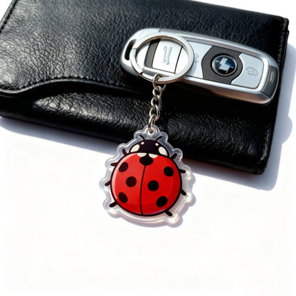 Yakelike Custom Ladybird Baby Transparent Acrylic Keyring