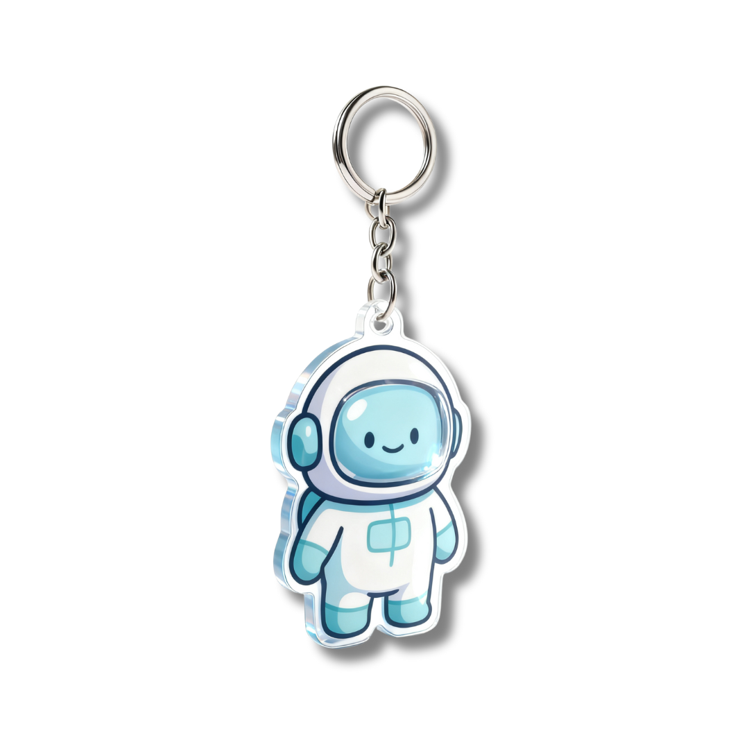 Customised Acrylic Cartoon Astronaut Keyring