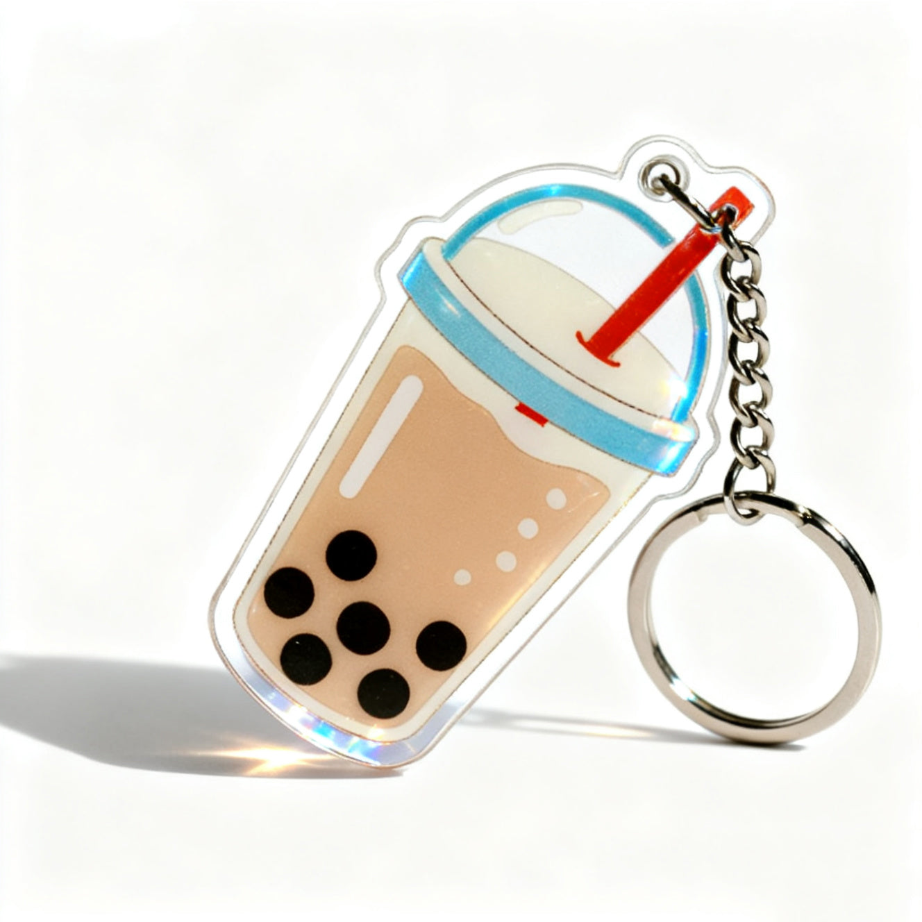 Yakelike Custom Acrylic Cute Bubble Tea Transparent Keyring